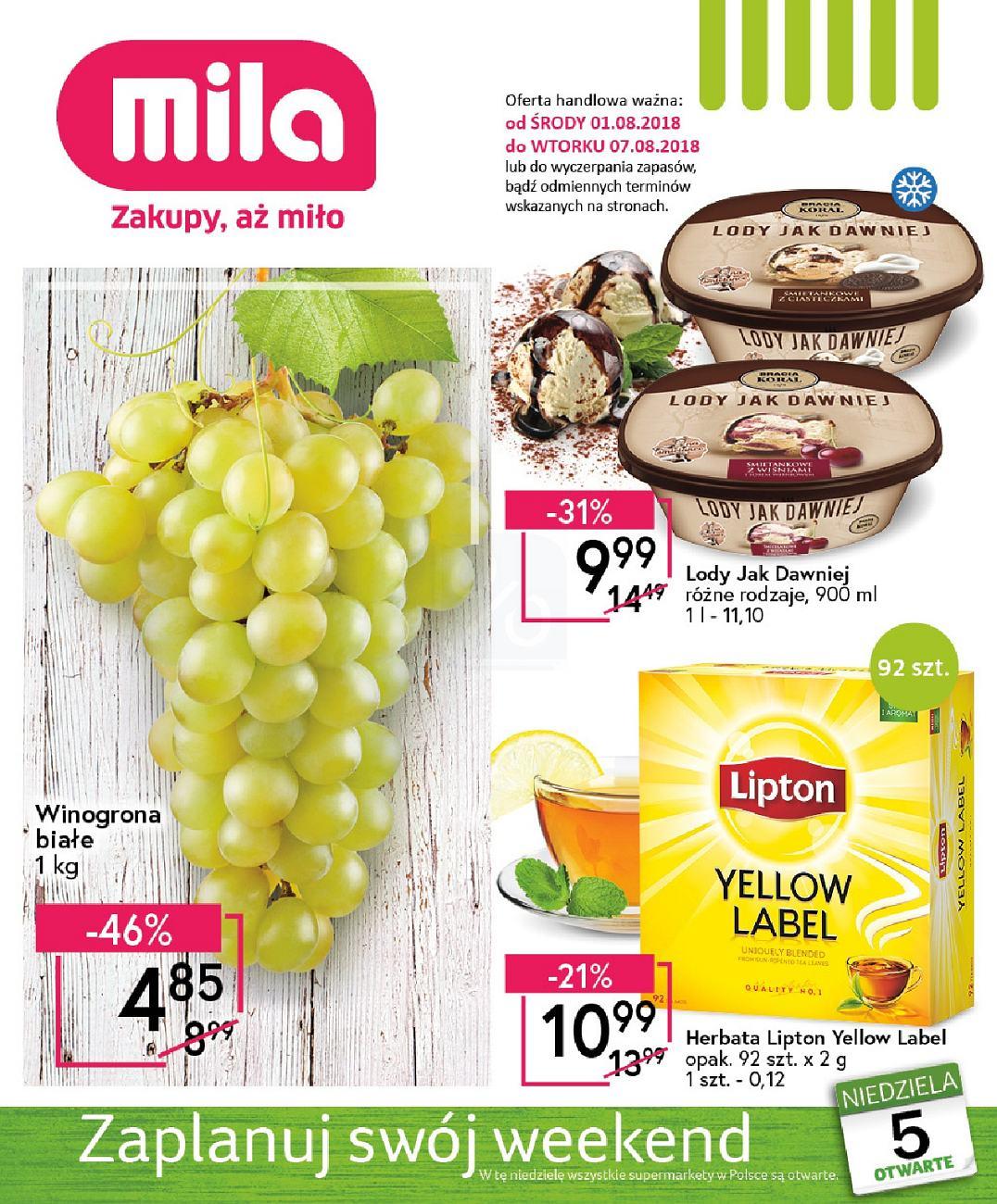 Gazetka promocyjna Mila str. 1